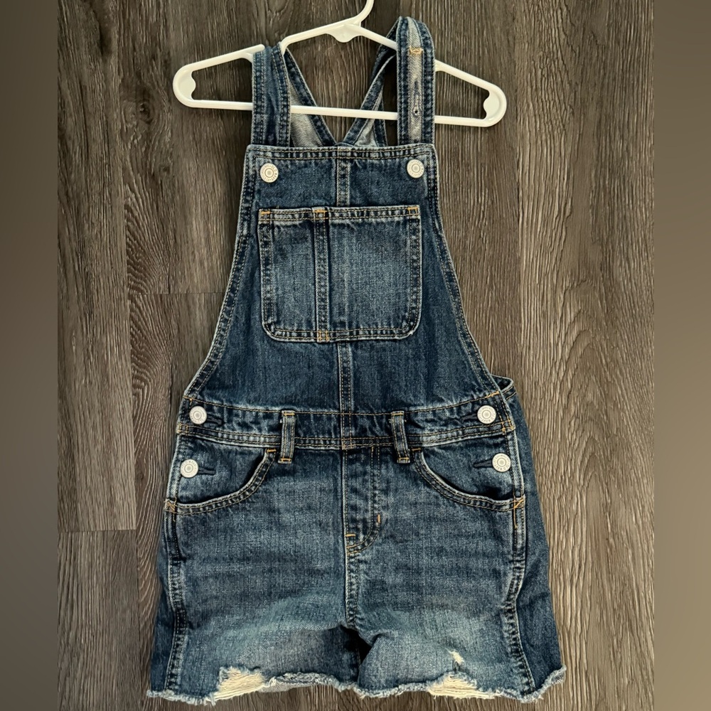 Old navy distressed overall shorts